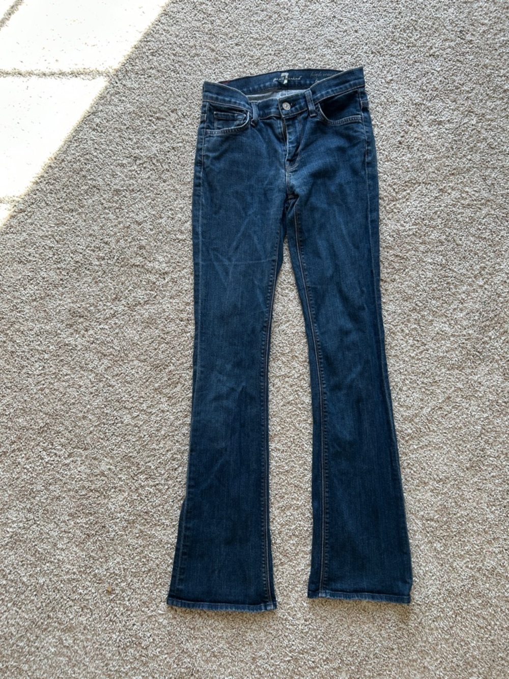 7 For All Mankind Dark Blue Flare Jeans